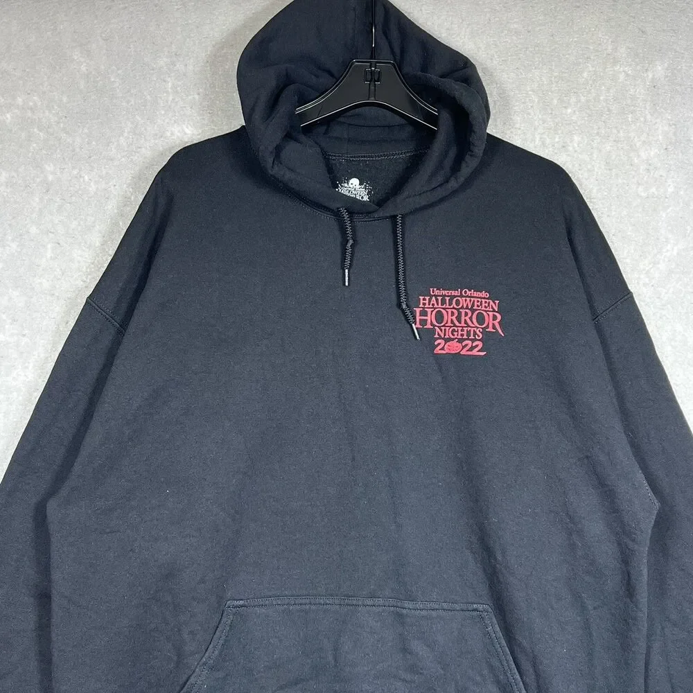 Universal Studios Hollywood Chucky SNITCHES GET STITCHES Men’s 2XL Black Hoodie